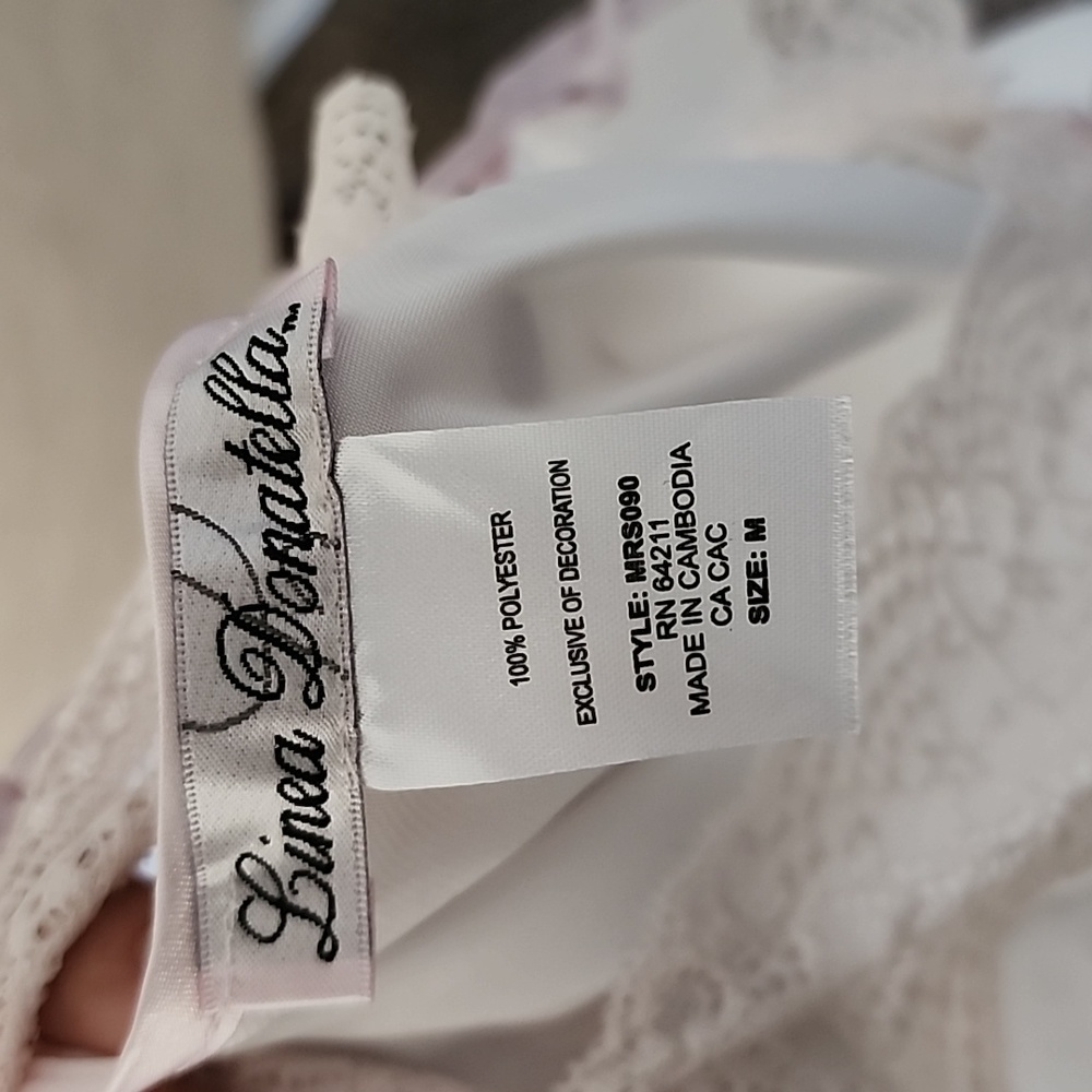 NEW MRS Satin Bridal Embroidered Robe and Chemise Nightgown Set, Linea Donatella - Picture 9 of 9